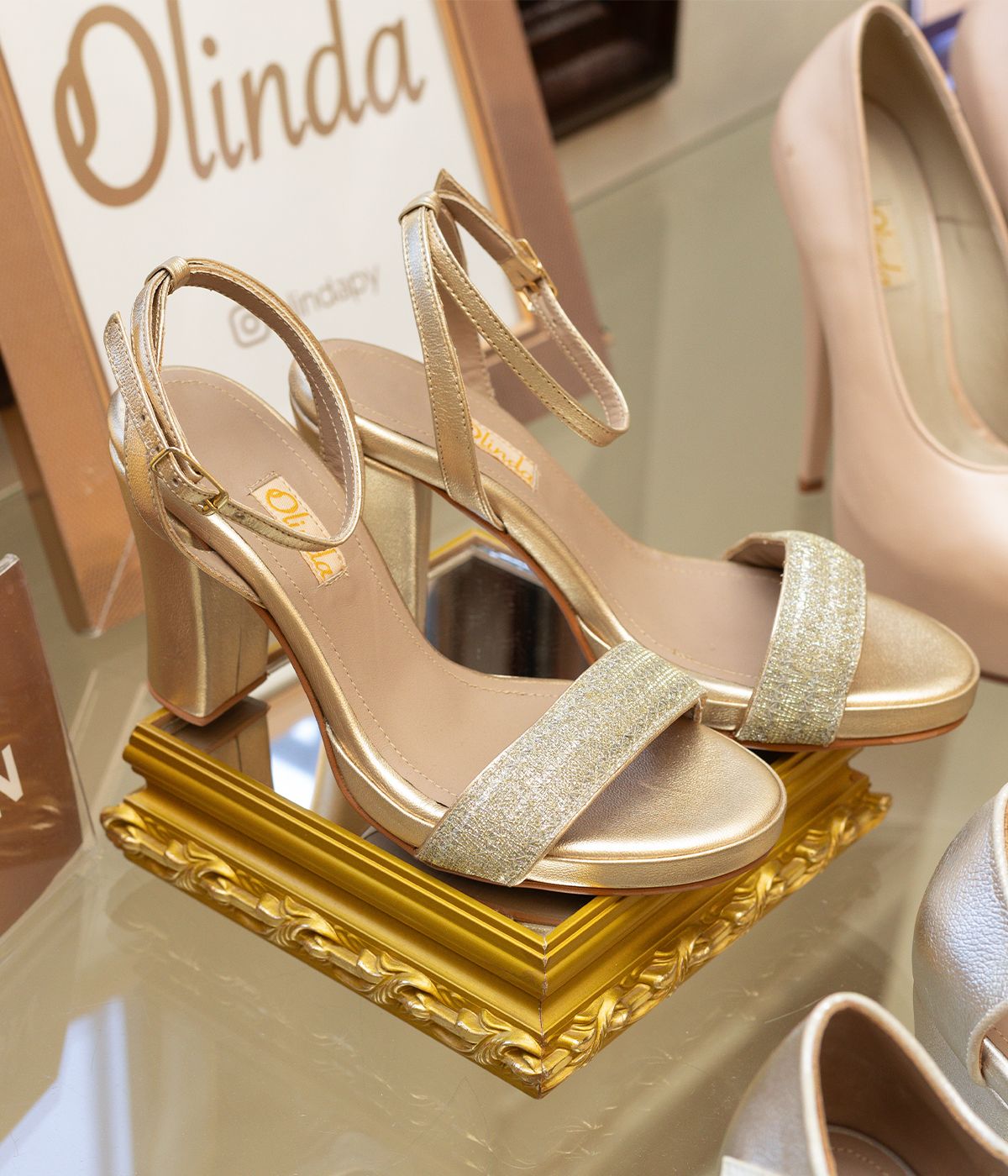 Sandalia Dorada c/ Glitter